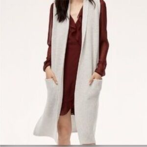 Aritzia Wilfred 100% Merino Wool Knit Vest- Gray- Size S